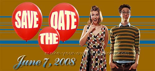 Retro Wedding Save the Dates