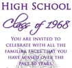 high school reunion invitations