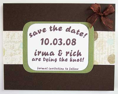 save the date card