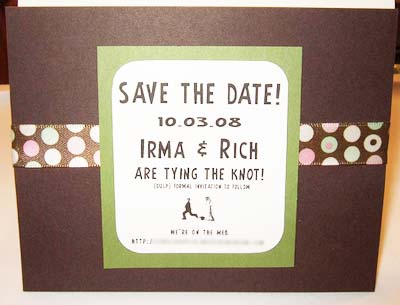 save the date card