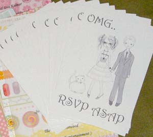 rsvp for the scrapbooking invitations