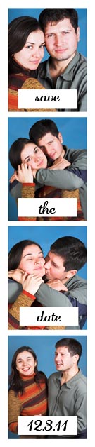 color Photobooth Save the Date Strips