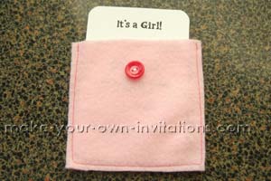 slip the invite insert in to the pocket.