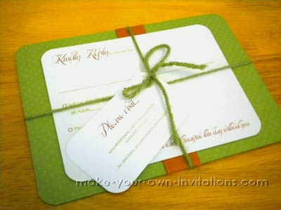 Handcrafted Wedding Invitations on Handmade Simple Wedding Invitations Set