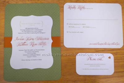 Materials to make this Green invitation