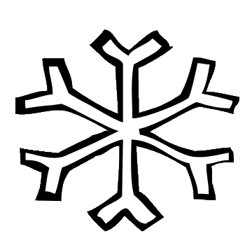 Snowflake clipart for invitations