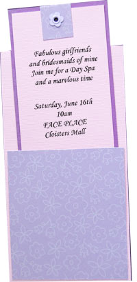 spa party invitations