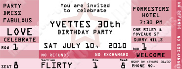 Concert Ticket Birthday Invitation Template from www.make-your-own-invitations.com