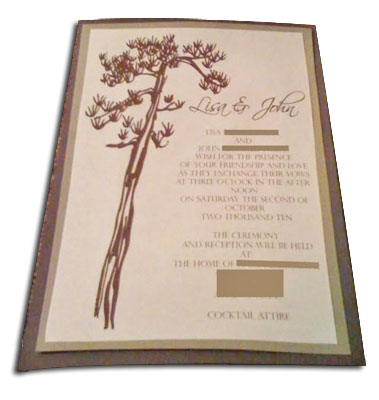 tree wedding invitations 
