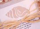 beach shell wedding invitations