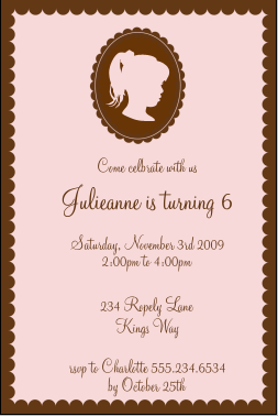 Birthday Silhouette photo invitation