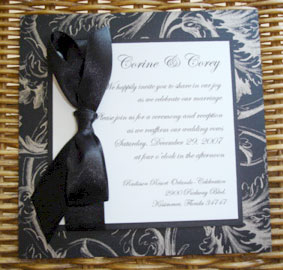 white and black wedding invitations