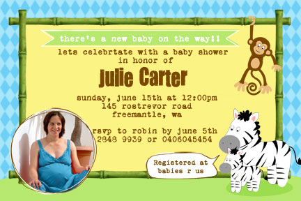 Jungle Baby Shower Invitation