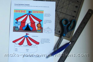 big top carnival party invitation