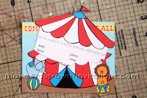 Pintable carnival invitations