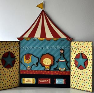 circus tent invitation