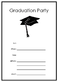printable graduation invitations - college