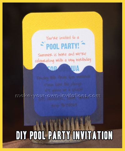 How to make pool party invitations