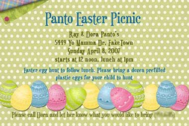 easter picnic invitation