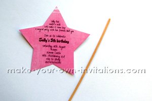 making a fairy princess invitation