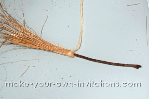 Homemade broomstick embellishment for card