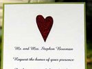 simple stamped wedding invitation