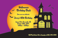halloween birthday invitation