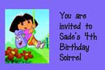 dora soirre invitation