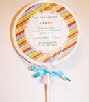 Lollipop invitations