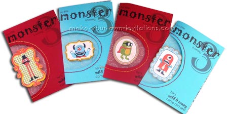 how to make monsters invitations
