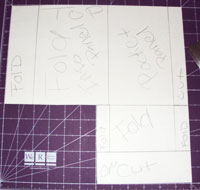 Pocket Fold Invitations - cutting out the excess card