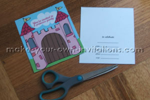 cut out the princess invitation template