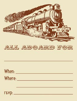 Free Printable Train Invitations