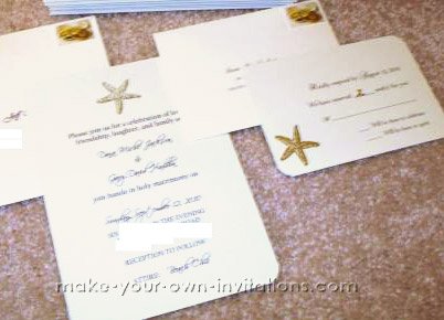 Starfish wedding invitatioins