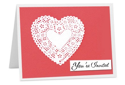 heart valentines invitation card