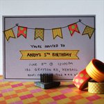 washi tape birthday invitations