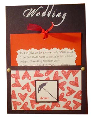 wedding shower invitations - red and black