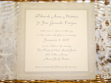 white wedding invitations.