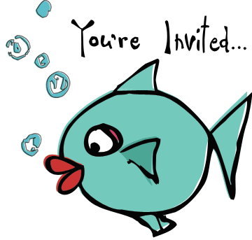 You're Invited Fishy clipart